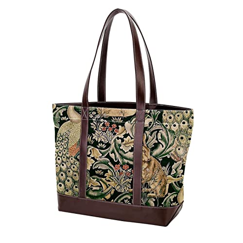 Sac cabas Licorne pour femme avec motif arc-en-ciel et fleur, grand format porté épaule
