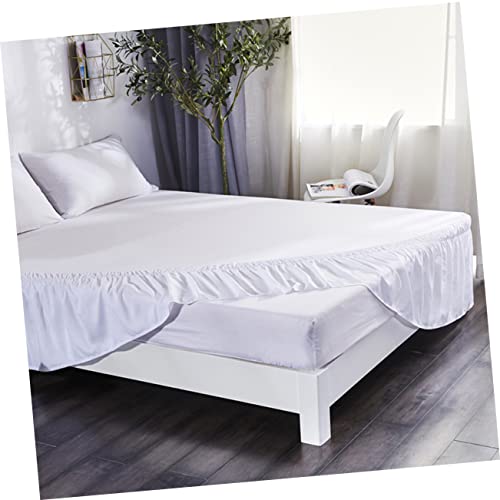 Falda plisada para cama accesorio decoración dormitorio volante elástico funcional 3