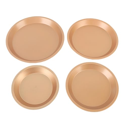 Topiky Juego de Bandejas para Pizza de Acero Al Carbono, Paquete de 4, 6, 7, 8, 9 Pulgadas, Bandeja para Hornear Antiadherente con Calor Uniforme, Utensilios de Cocina para Pizza Casera con Corteza