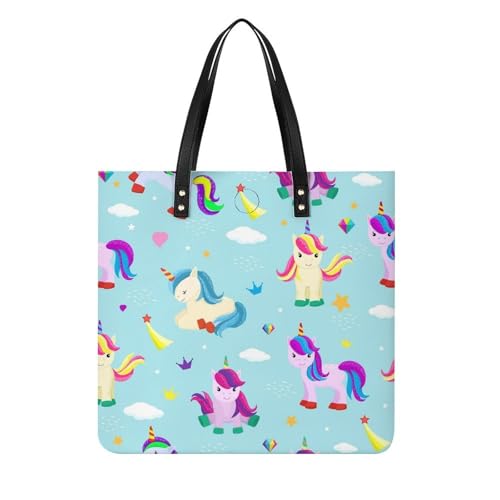 Sac Fourre-Tout Licorne Violette - Résistant, Grand Format 39x39cm pour Femme