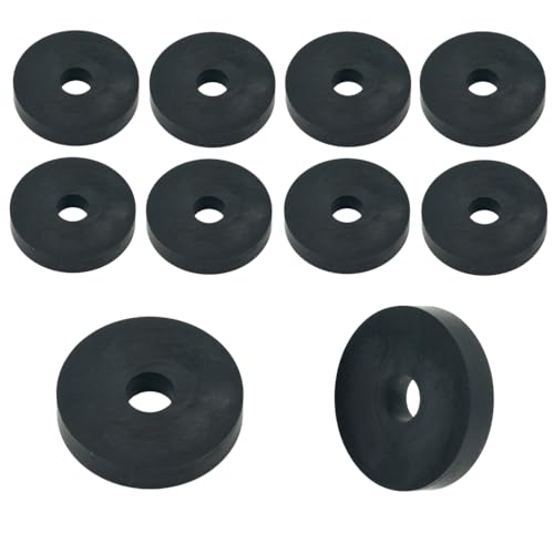 Hawkeng M8 (8mm) Rubber Spacers Standoff Round Washers 6mm Thick, 26mm Diameter – 10PCS