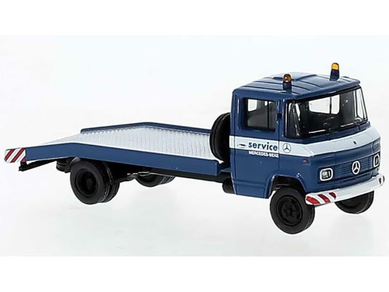 1968 L 608 D Flatbed Truck Blue with White Stripes Service 1/87 (HO) Scale Model Car by Brekina BRE36736-image-43