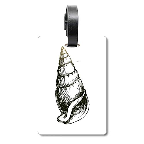 Étiquette valise escargot noir Marine Life bagage perdu évité