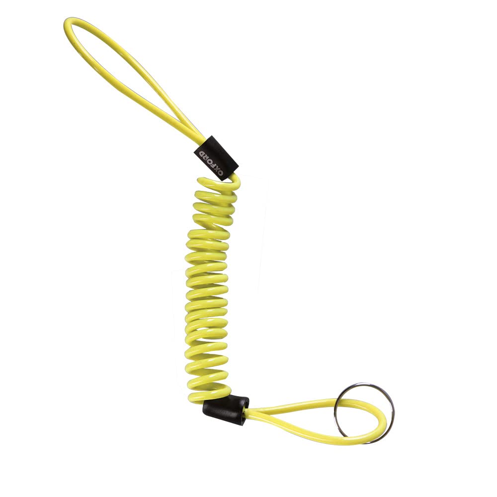 Oxford Minder Cable for Motorcycle Scooter Motorbike Disc Lock Reminder, Yellow