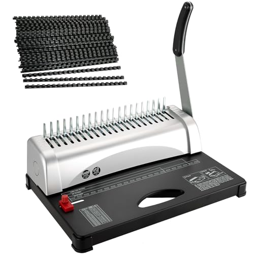 DASBET Comb Binding Machine 21-Holes 450 Sheets Comb Paper Punch Binder