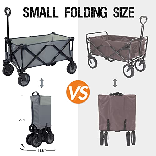 Portal Collapsible Folding Wagon Cart Heavy Duty Foldable Grocery Cart For Outdoor Utility Garden Cart Shopping Camping Cart With Wheels #TOP2