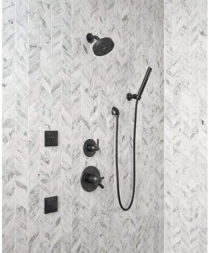 Miniatura 4 de Delta Faucet Trinsic - Kit de moldura desviadora de bronce aceitado de 6 ajustes, kit de válvula de desviación, desviador de ducha de bronce, bronce