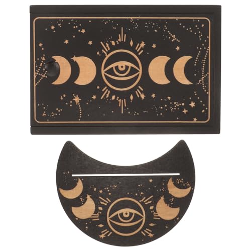 Soporte de Tarot de madera negra resistente para altar de cartas y meditación zen