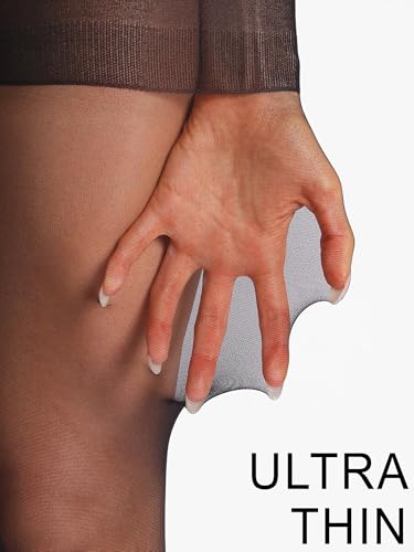 HONENNA Back Seam Pantyhose for Women Black Sheer Tights with Line Down Back Control Top Stockings4