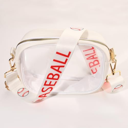 Image of NVENF Game Day Purse Strap Replacement Baseball Basketball Soccer Golf Crossbody Shoulder Bag Straps for Stadium Clear Purse (Style I)