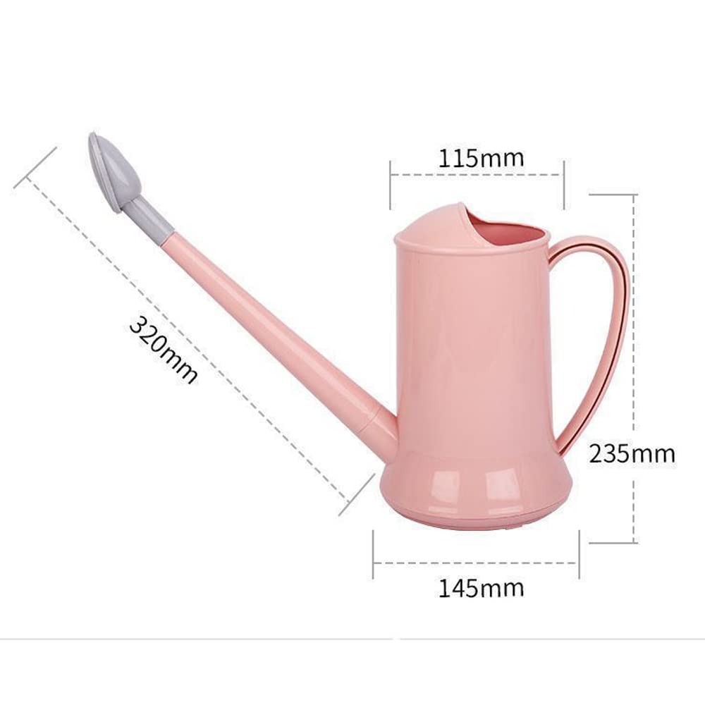 Premium High-Grade Plastic Watering Can Long Spout 2L(360 Degree Rotation Shower Head) (Deep Pink)