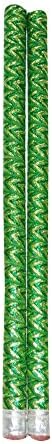 Trinkets Wooden Dandiya Set of 2 Pcs Navratri Festival Sticks Green Lace Work Garba Dance Dandiya Gift Items