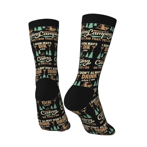 I Don T Always When I Am Camping Oh That Yes I Do Socks For Men Women Gift Wicking Sport Casual Running Socks3