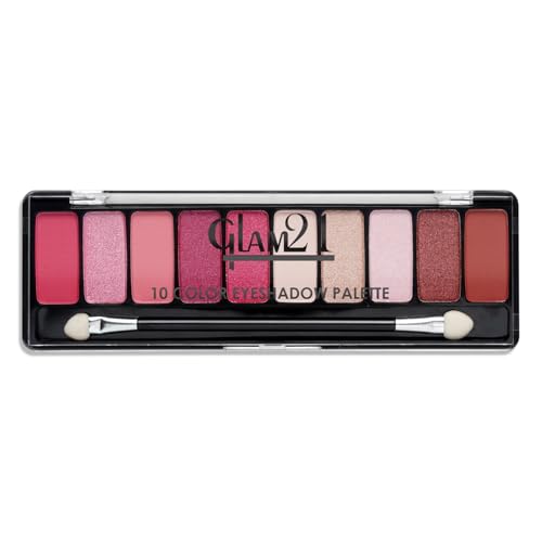 Image of Glam21 Floral beauty 10 Color Eyeshadow Palette |Long-Lasting | Smudge Free | Long Wearing And Easily Blendable Eye Makeup Palette Matte, Shimmery And Metallic Finish Floral beauty