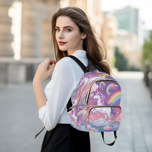 Image of senya Magic Unicorn Rainbow Women Backpack Purse Travel Daypack Shoulder Bag
