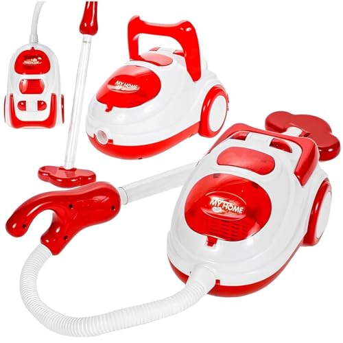 Aspirapolvere Giocattolo Bambini Aspirapolvere Pulizia Giocattolo con Luce e Suono Reale Aspira Davvero Elettrodomestici Giocattolo Set Pulizia Giocattolo Sweeping Robot