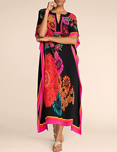 Bsubseach Ethnic Kaftan Dresses for Women Swimsuit Cover Up Resort Wear Printed Dress4