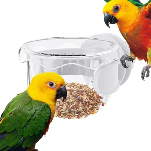 Lrtyui 鳥かご用フィーダー | ペット鳥の給餌器 | 小型エサこぼれ防止ディッシュ セキセイインコ オカメインコ 大型鳥 屋内 屋外 鳥かご ガーデン 給餌 飲水 旅行用キャリア