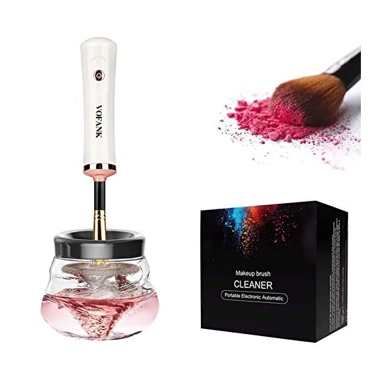 Limpiador de brochas de maquillaje eléctrico, giratorio, automático y superrápido, apto para la mayoría de las brochas de maquillaje, lava y seca las brochas