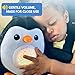 Bubzi Co Sound Machine, Portable Penguin Soother & Night Light Projector, Comforting Electronic Infant Toddler Sleep Aid & Shush with White Noise