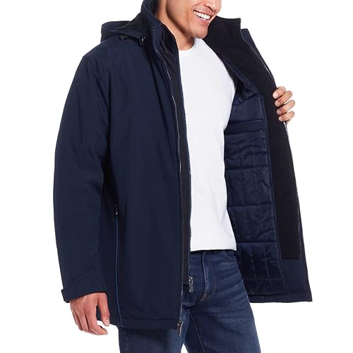 Weatherproof Men’s Ultra Tech Removable Fleece Lined Hood Jacket (Blue,Small)4