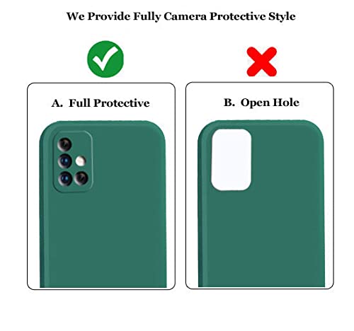 Image of A rtistque Liquid TPU Silicone Matte Shockproof Flexible with Camera Protection Soft Back Cover Case for Samsung Galaxy M31s - Green