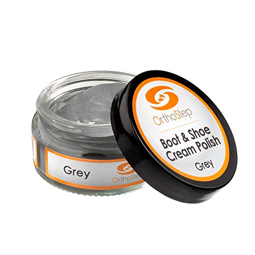 OrthoStep Grey Boot and Shoe Cream Polish - Made in the USA
