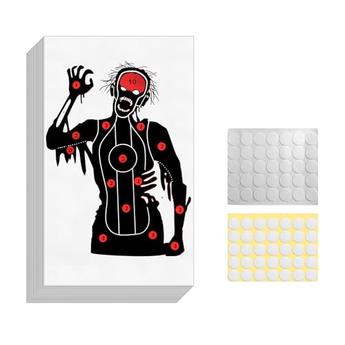 30 Pcs Shooting Targets for The Range - 20 x 12 Inches Zombie Archery Targets Paper, Bow and Arrow Targets Paper for Backyard, for Indoor Outdoor Practice & Shooting
