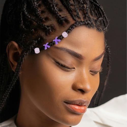 Perles acryliques cheveux tressés légères pour dreadlocks et coiffures enfants - 5