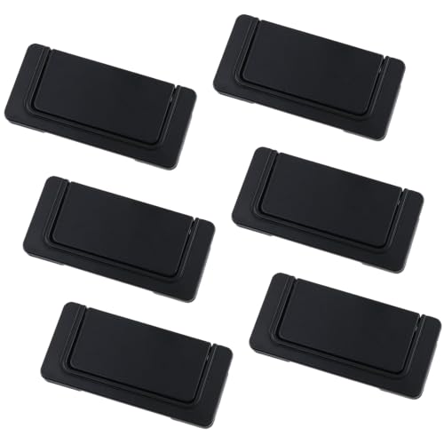 3 Inches Flush Pull for Drawer 6Pcs, 2.52 Inches Centers, Black