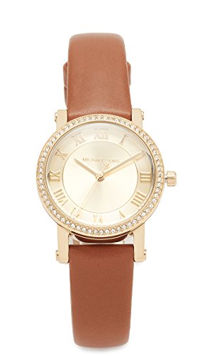 Michael Kors Leather Norie Analog Gold Dial Women's Watch-Mk2697