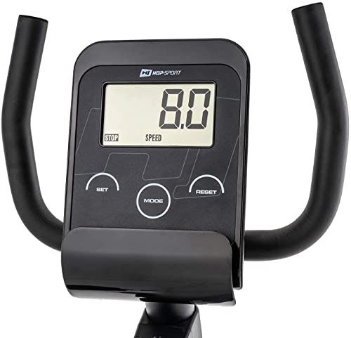 Hop-Sport Root Liegeergometer - Liegeheimtrainer mit Handpulssensoren, 9,5 kg Schwungmasse, 8 Widerstandsstufen… – Bild 5