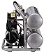 California Air Tools 4610ACH Ultra Quiet & Oil-Free 1.0 Hp, 4.6 Gal. Aluminum Twin Tank Air Compressor with 25' Hybrid Air Hose