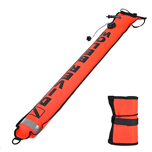 Xolsurg Scuba Diving Marker Buoy HIGH Visibility Inflatable Accessory for Divers (Red)