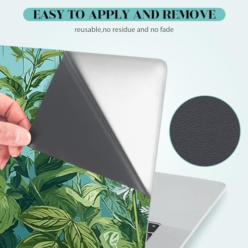 Image of Laptop Skin Sticker Decal, 12 inch 13 inch 13.3 inch 14 inch 15 inch 15.4 inch 15.6 inch Personalized Universal Vinyl Notebook Skin Sticker Cover Art Protector Decal, Green Plant Flowers