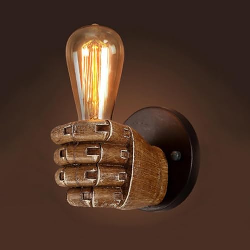 Image of Aomesinc Vintage Wall Sconce Industrial Hand Shaped Wall Light Fixture Edison Lamp Fixture Indoor for Bedroom Kitchen Restaurant Farmhouse(Left)