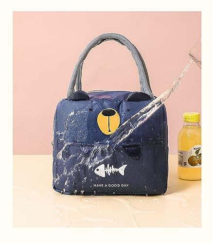 WUWYOUWL Lunch Bag,Cute Carton Insulated Lunch Box,Reusable Lunch Cooler Bags,Waterproof Lunchbag - Image 4