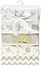Spasilk Receiving Baby Blanket, 100% Cotton Flannel Blanket, Pack of 4, Gray Giraffe