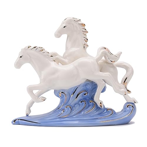 Estatua de Cerámica Caballo Corriendo Decorativa miniatura 1