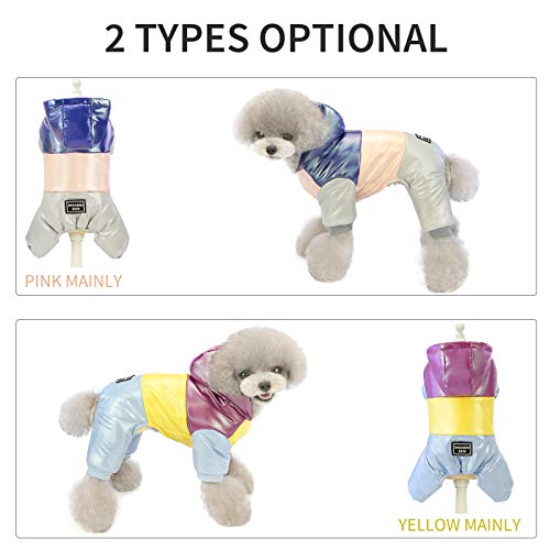 DECDEAL Casacos Dog Coats Pet Baiacu Jaqueta de Algodão Forro Extra Quente Hoodie Dog em Winter Dog