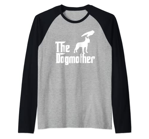 Boston Terrier Dog Mom The DogMother Funny Dogs Lovers Camiseta Manga Raglan