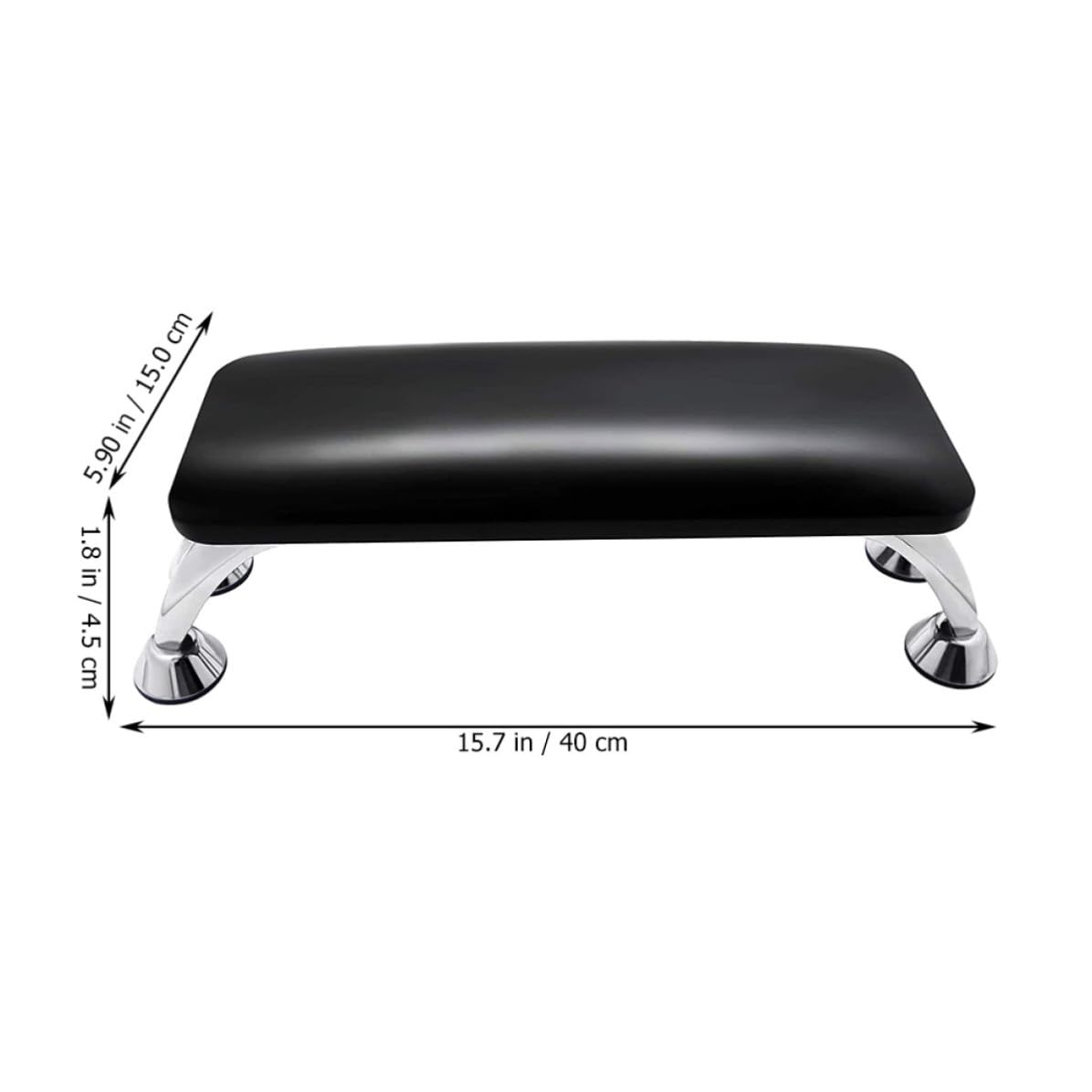 Cuscino Poggiamani Accessorio Pratico per Manicure Nero in Microfibra che Protegge Piano da Polvere per Unghie per Uso Personale Art