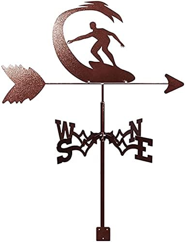 Weather Vanes Decorative Vane Retro Weathervane Garden Mount Yard Stake Stainless Steel Weather Vane Professional Measuring Tool Easy to Assemble image 5