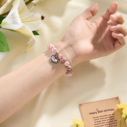 Image of MIXJOY Happy Birthday Gifts for Women, Birthday Braided Beads Bracelet Gifts for Turning Age Daughter Granddaughter Niece
