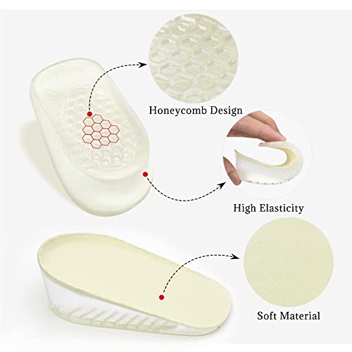 Plantillas elevadoras invisibles de gel 2.5 cm para mujer miniatura 3