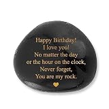 VELENTI Decorative Stones Birthday Present for Husband, Boyfriend - Engraved Husband Birthdays Present from Wife - Decorative Accessories Happy Birthday Presents for Men - Cool Mens Birthday Present