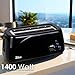 XXL 4 Scheiben Toaster Mit Beleuchteten Tasten - Großer, Langer, Schmaler, Edler Und Breiter Toaster