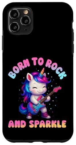 Born to Rock and Sparkle �L���[�g ���j�R�[�� �M�^�[ �L�b�Y ���̎q ���킢�� �X�}�z�P�[�X iPhone 11 Pro Max �p