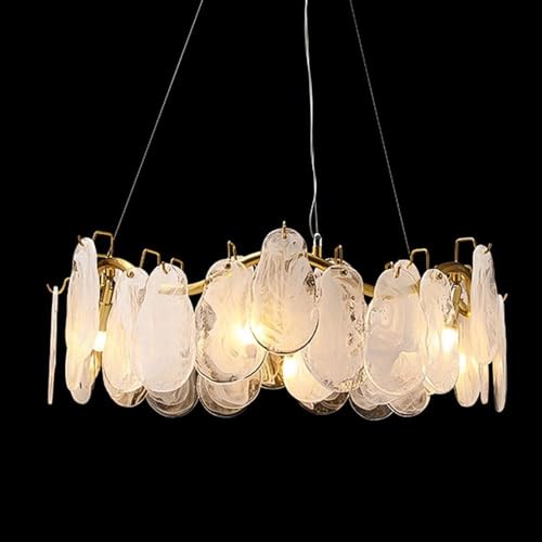 Chandelier moderne perle E14 suspension nuage de luxe salon 65cm
