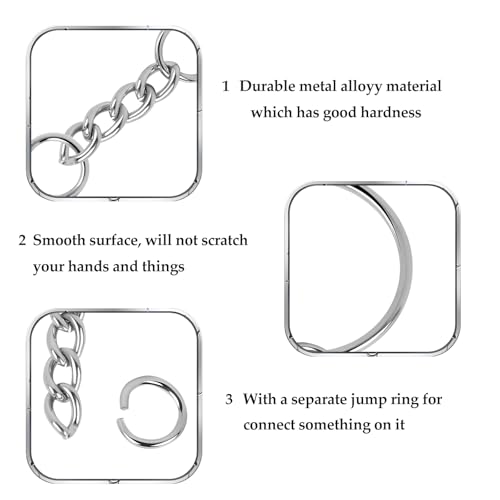 110 Stück Schlüsselanhängerringe und 110 Stück offene Binderinge aus Metall (25 mm) für Bastelarbeiten, Schmuckherstellung, Schlüsselanhängerherstellung